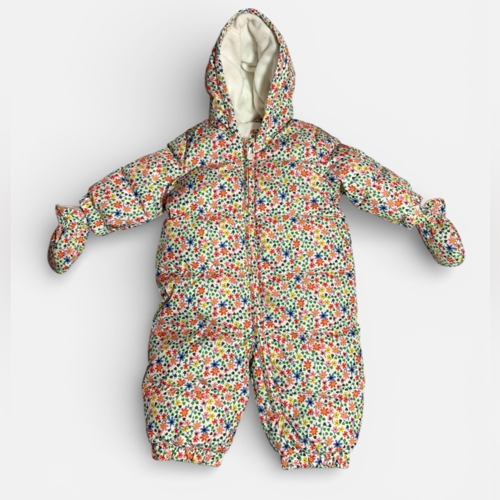Baby Gap floral Baby Snowsuit with Mittens